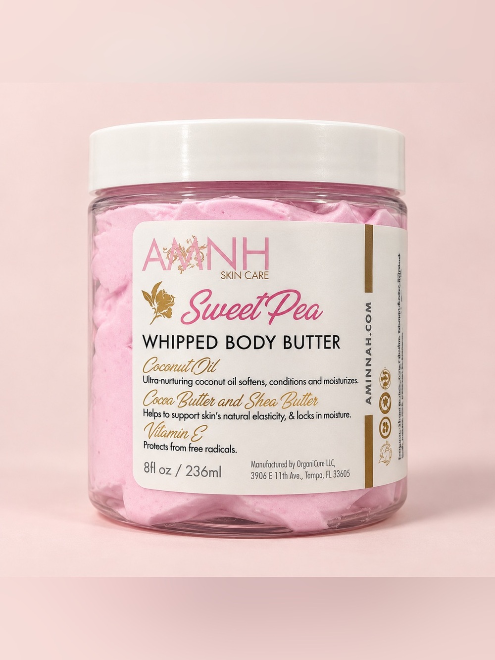 Aminnah Sweet Pea Whipped Body Butter